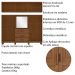 Guarda Roupa 10P 3G Com Aplique Capela 225 cm 1278 Castanho Milani Store