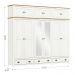 Guarda Roupa 12P 3G Espelho Madeira Maciça 261 cm 9134 Branco Freijo Milani Store