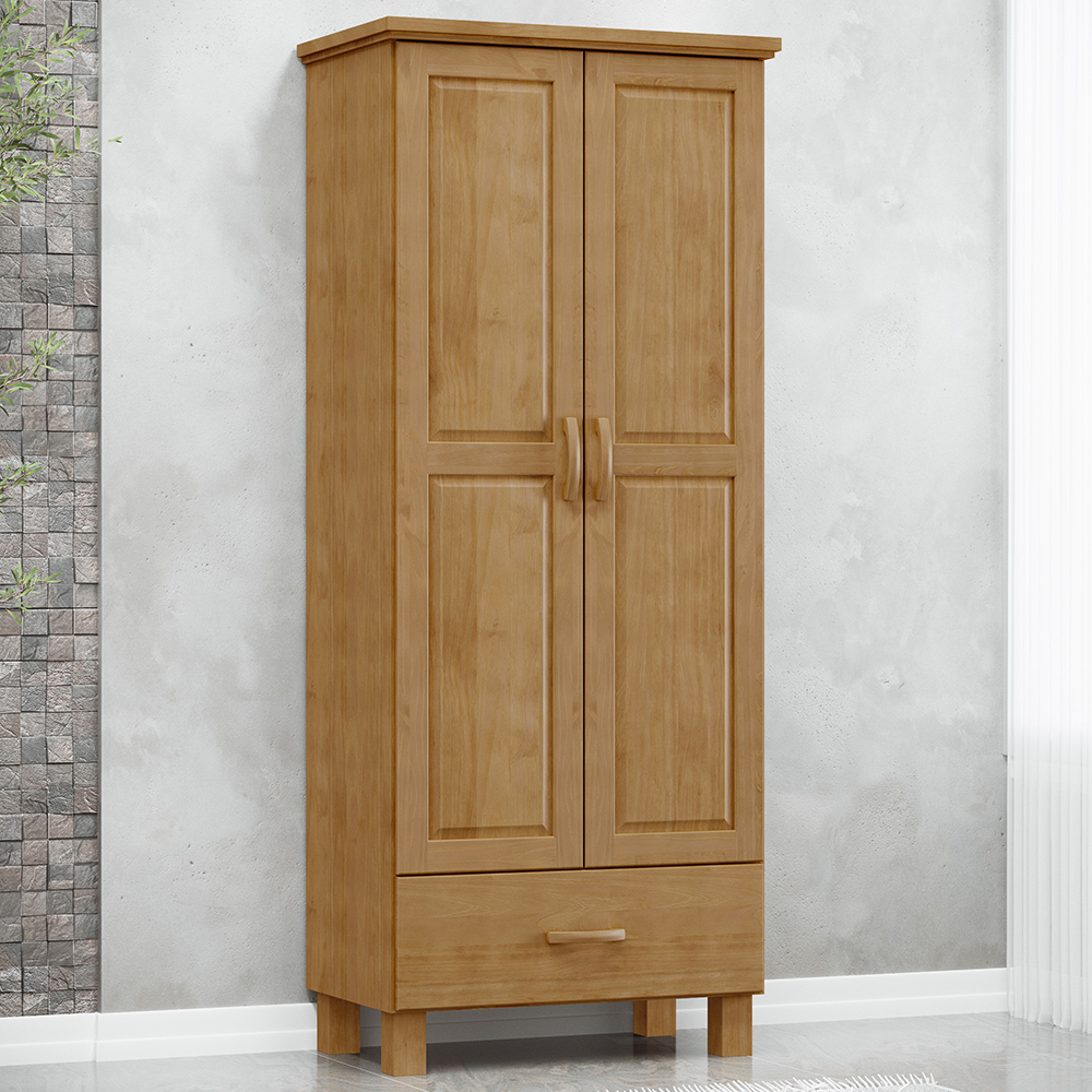 Guarda Roupa 2P 1G Madeira Maciça 81 cm 1140 Freijo Milani Store
