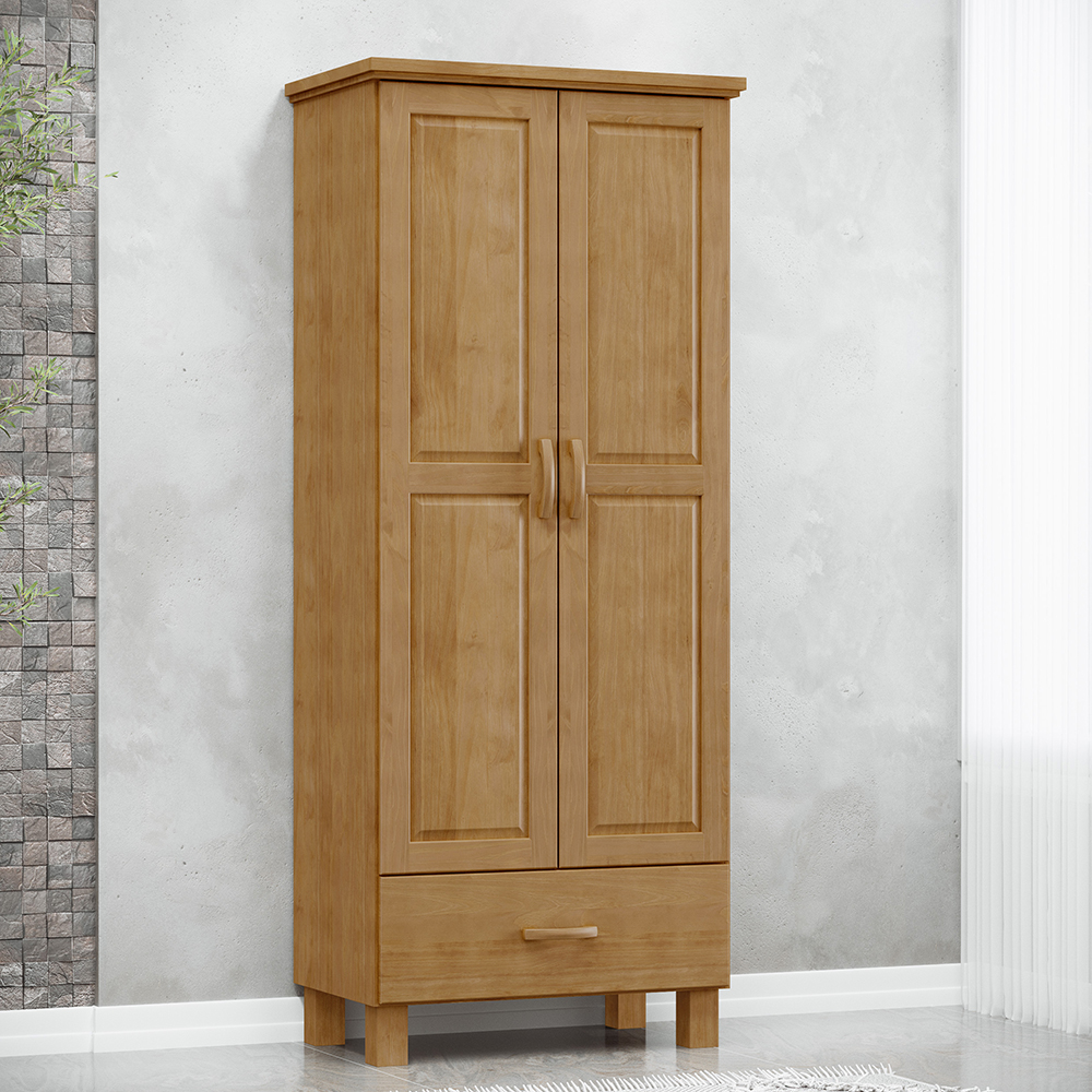 Guarda Roupa 2P 1G Madeira Maciça 81 cm 1140 Freijo Milani Store