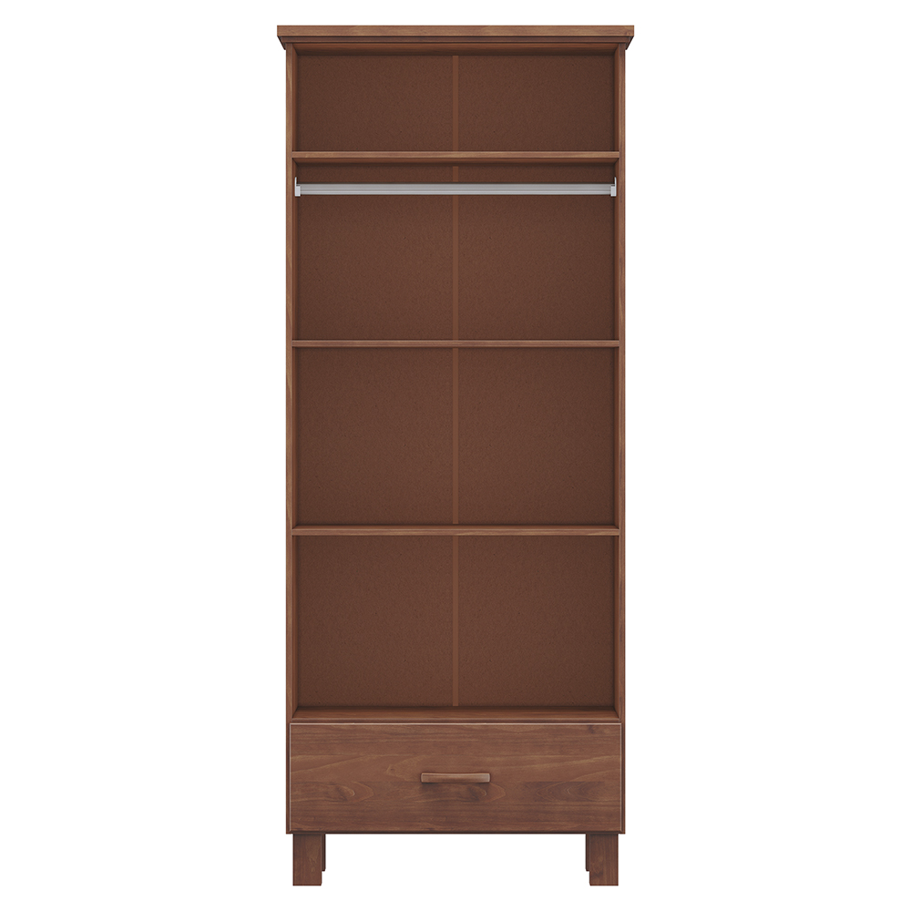 Guarda Roupa 2P 1G Madeira Maciça 81 cm 1140 Imbuia Milani Store
