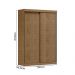 Guarda Roupa 2P Deslizantes Madeira Maciça 150 cm 1450 Freijo Milani Store