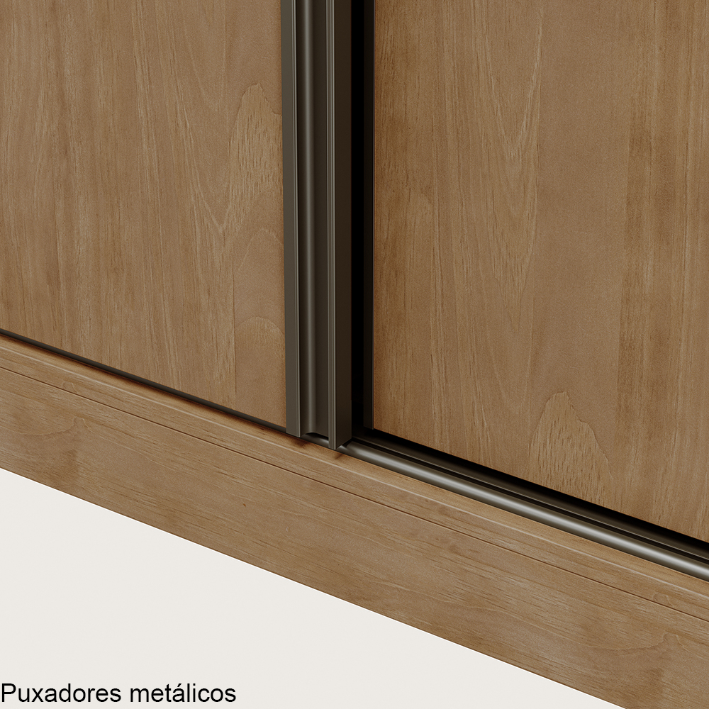 Guarda Roupa 2P Deslizantes Madeira Maciça 150 cm 1450 Freijo Milani Store