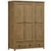 Guarda Roupa 3P 2G Madeira Maciça 136 cm 9104 Freijo Milani Store