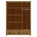 Guarda Roupa 3P 2G Madeira Maciça 136 cm 9104 Freijo Milani Store