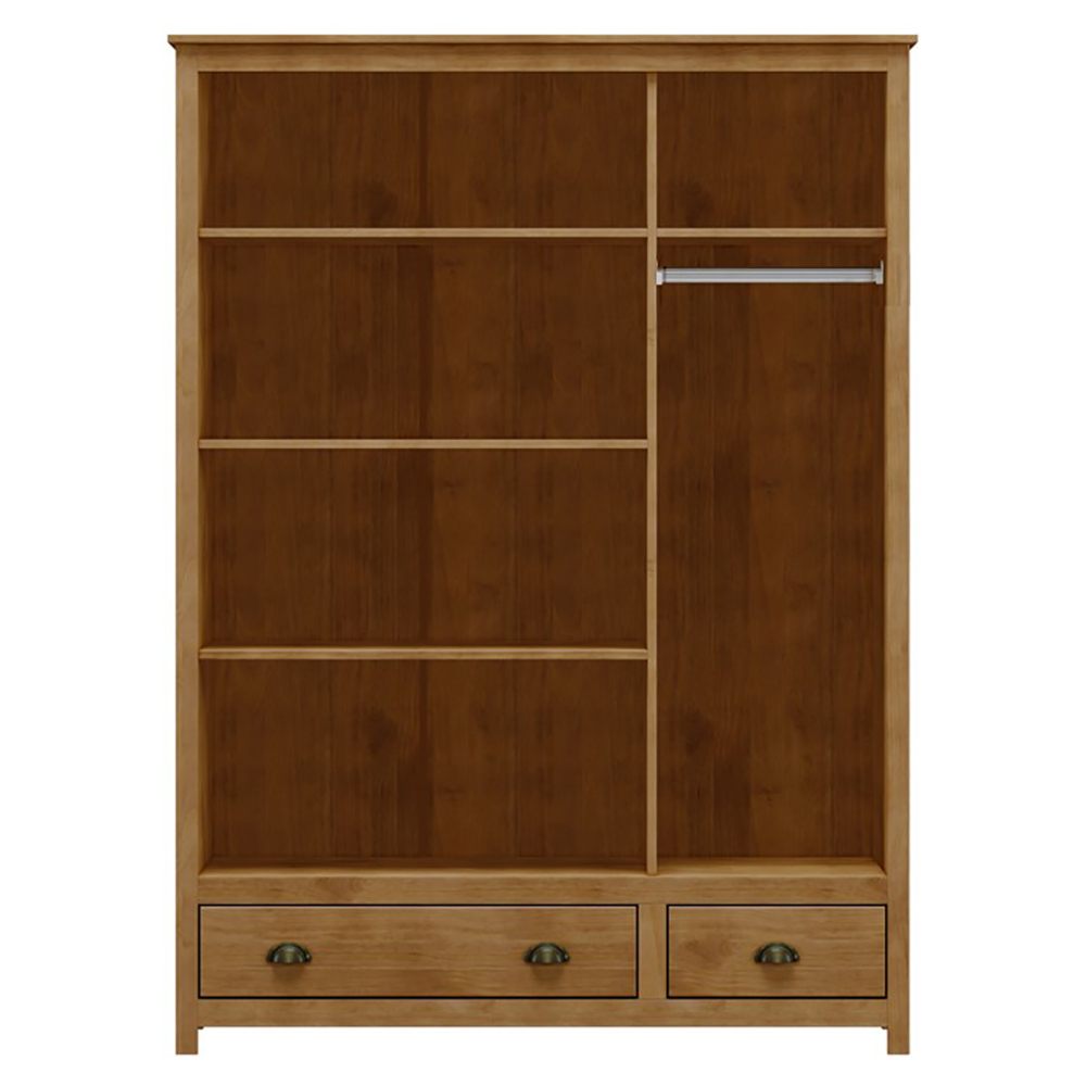Guarda Roupa 3P 2G Madeira Maciça 136 cm 9104 Freijo Milani Store