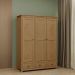 Guarda Roupa 3P 2G Madeira Maciça 136 cm 9104 Freijo Milani Store