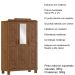 Guarda Roupa 3P Espelho Com Aplique 115 cm 1271 Castanho Milani Store