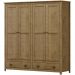 Guarda Roupa 4 PT Comoda 8 GV Madeira Maciça Freijo Milani Store