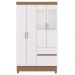 Guarda Roupa 4 Portas Espelho 102 cm 10090 Branco Camarim VLR