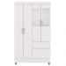 Guarda Roupa 4 Portas Espelho 102 cm 10090 Branco Camarim VLR