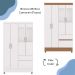 Guarda Roupa 4 Portas Espelho 102 cm 10090 Branco Camarim VLR