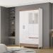 Guarda Roupa 4 Portas Espelho 102 cm 10090 Branco Camarim VLR