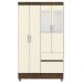 Guarda Roupa 4 Portas Espelho 102 cm 10090 Imbuia Champanhe VLR