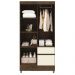 Guarda Roupa 4 Portas Espelho 102 cm 10090 Imbuia Champanhe VLR
