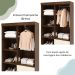 Guarda Roupa 4 Portas Espelho 102 cm 10090 Imbuia Champanhe VLR