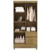 Guarda Roupa 4 Portas Espelho 102 cm 10090 Nature VLR