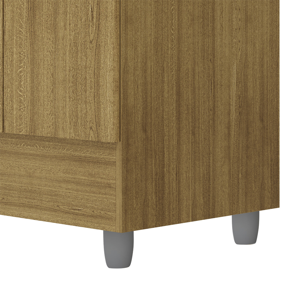 Guarda Roupa 4 Portas Espelho 102 cm 10090 Nature VLR