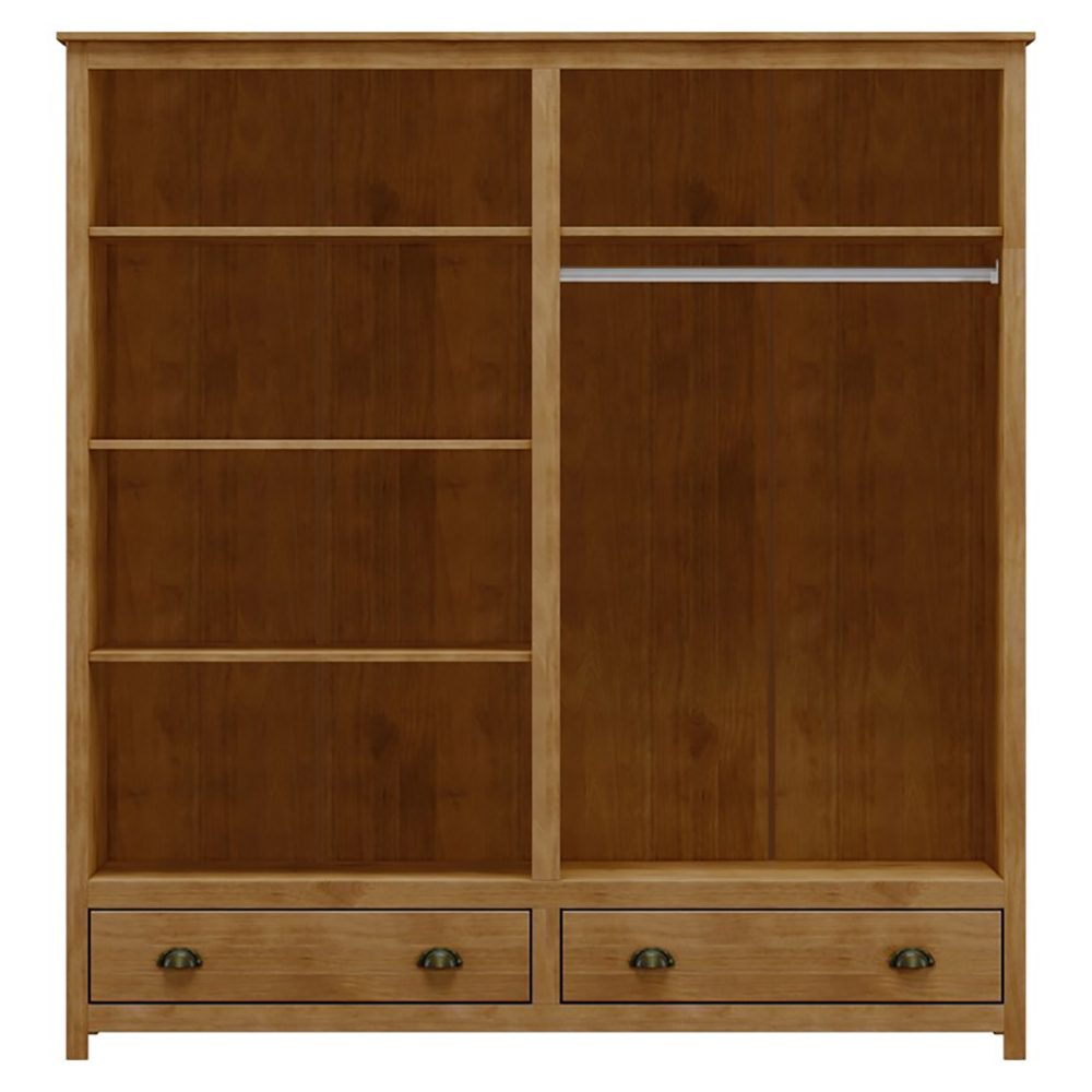 Guarda Roupa 4P 2G Madeira Maciça 176 cm 9105 Freijo Milani Store