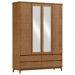 Guarda Roupa 4P 4G Espelho MDF 160 cm 2813 Freijo Milani Store