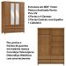 Guarda Roupa 4P 4G Espelho MDF 160 cm 2813 Freijo Milani Store