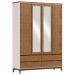 Guarda Roupa 4P 4G Espelho MDF 160 cm 2813 Off White Freijo Milani Store