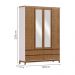 Guarda Roupa 4P 4G Espelho MDF 160 cm 2813 Off White Freijo Milani Store