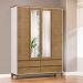 Guarda Roupa 4P 4G Espelho MDF 160 cm 2813 Off White Freijo Milani Store