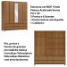 Guarda Roupa 5P 6G Espelho MDF 200 cm 2814 Freijo Milani Store