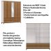 Guarda Roupa 5P 6G Espelho MDF 200 cm 2814 Off White Freijo Milani Store