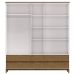 Guarda Roupa 5P 6G Espelho MDF 200 cm 2814 Off White Freijo Milani Store
