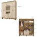 Guarda Roupa 6P 3G Espelho 180 cm 6542 Carvalho Am Off White INCP