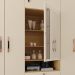 Guarda Roupa 6P 3G Espelho 180 cm 6542 Carvalho Am Off White INCP