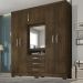 Guarda Roupa 6P 3G Espelho 180 cm 6542 Malbec INCP