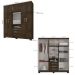 Guarda Roupa 6P 3G Espelho 180 cm 6542 Malbec INCP