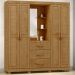Guarda Roupa Capela Madeira Maciça 4P 3G 183 cm 1143 Freijo Milani Store