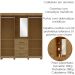 Guarda Roupa Capela Madeira Maciça 4P 3G 183 cm 1143 Freijo Milani Store