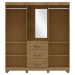 Guarda Roupa Capela Madeira Maciça 4P 3G 183 cm 1143 Freijo Milani Store