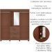 Guarda Roupa Capela Madeira Maciça 4P 3G 183 cm 1143 Imbuia Milani Store