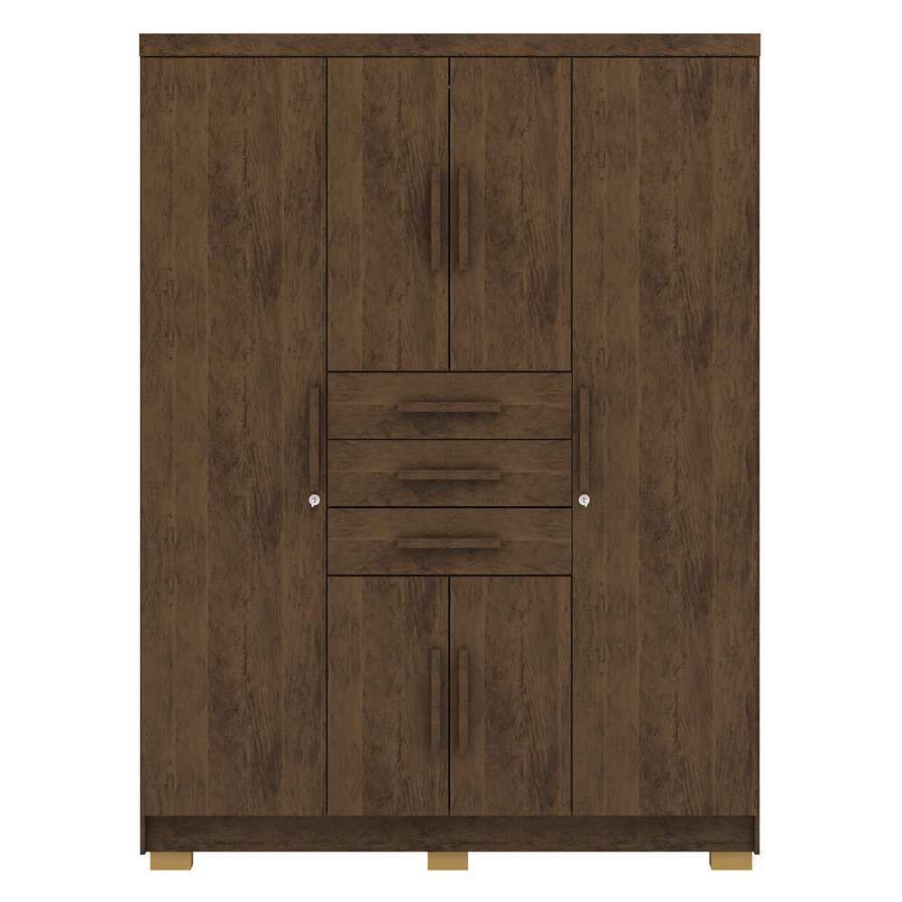 Guarda Roupa Casal 151 cm 6 Portas 3G 10020 Imbuia VLR