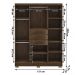 Guarda Roupa Casal 151 cm 6 Portas 3G 10020 Imbuia VLR