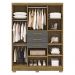 Guarda Roupa Casal 151 cm 6 Portas 3G 10020 Nature Alasca VLR