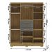 Guarda Roupa Casal 151 cm 6 Portas 3G 10020 Nature Alasca VLR