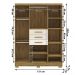 Guarda Roupa Casal 151 cm 6 Portas 3G 10020 Nature Champanhe VLR