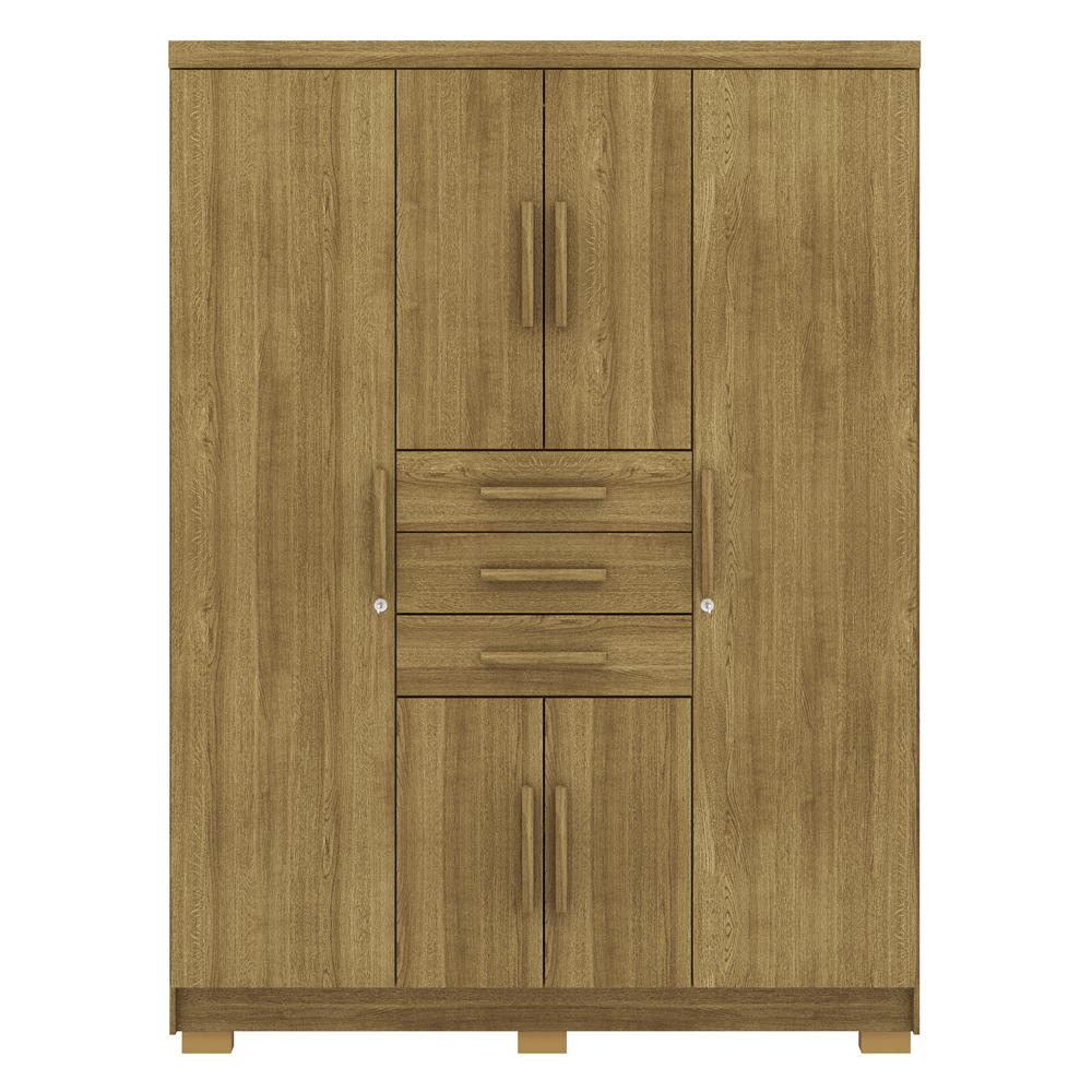 Guarda Roupa Casal 151 cm 6 Portas 3G 10020 Nature VLR