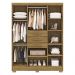 Guarda Roupa Casal 151 cm 6 Portas 3G 10020 Nature VLR