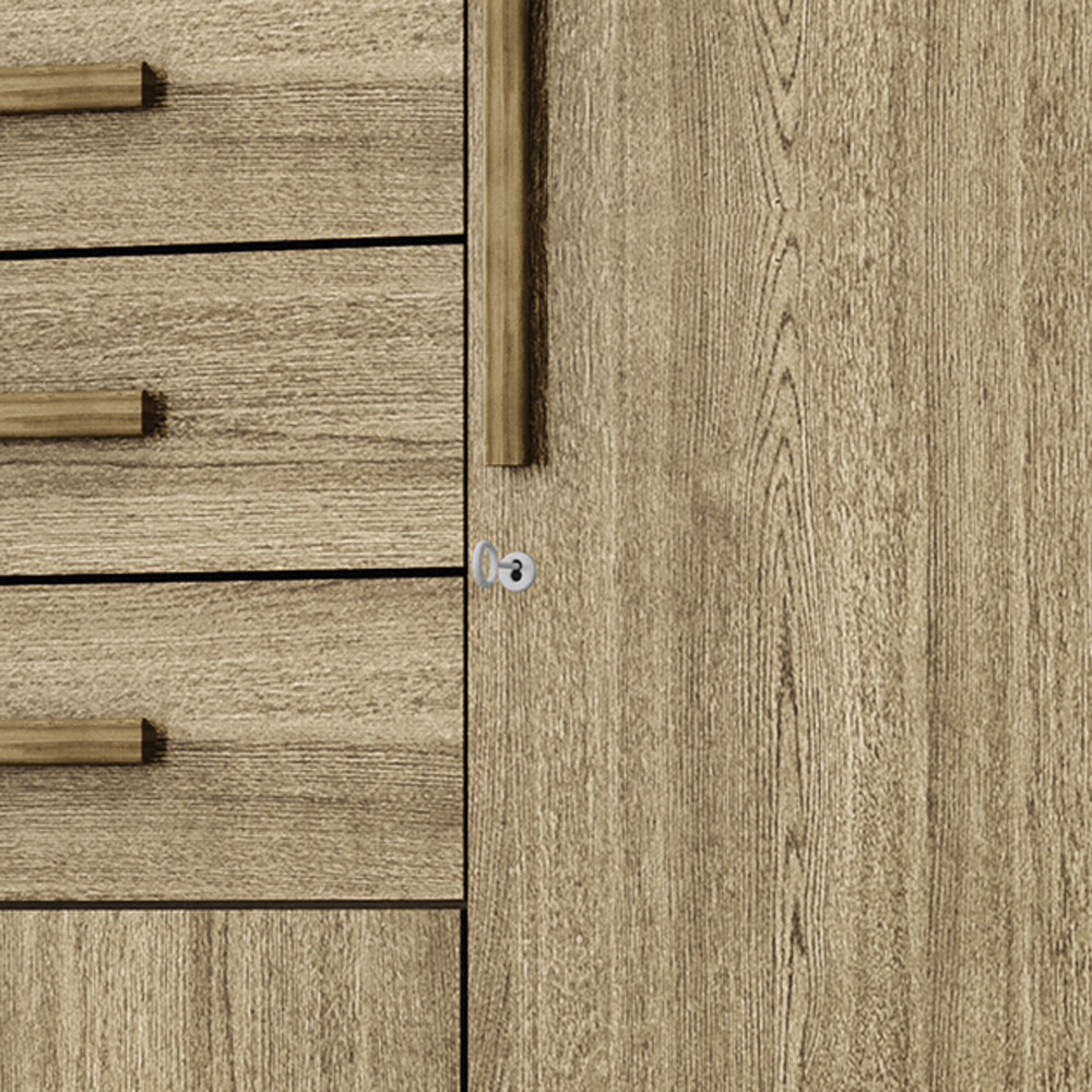 Guarda Roupa Casal 151 cm 6 Portas 3G 10020 Nature VLR
