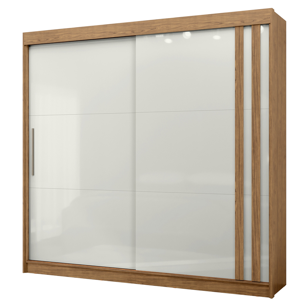 Guarda Roupa Casal 2P Correr MDF 244 cm RD024 Freijo Off White MXM