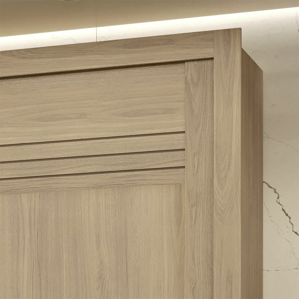 Guarda Roupa Casal 2PT Correr MDF 231 cm TPL RD033 Castanho MXM