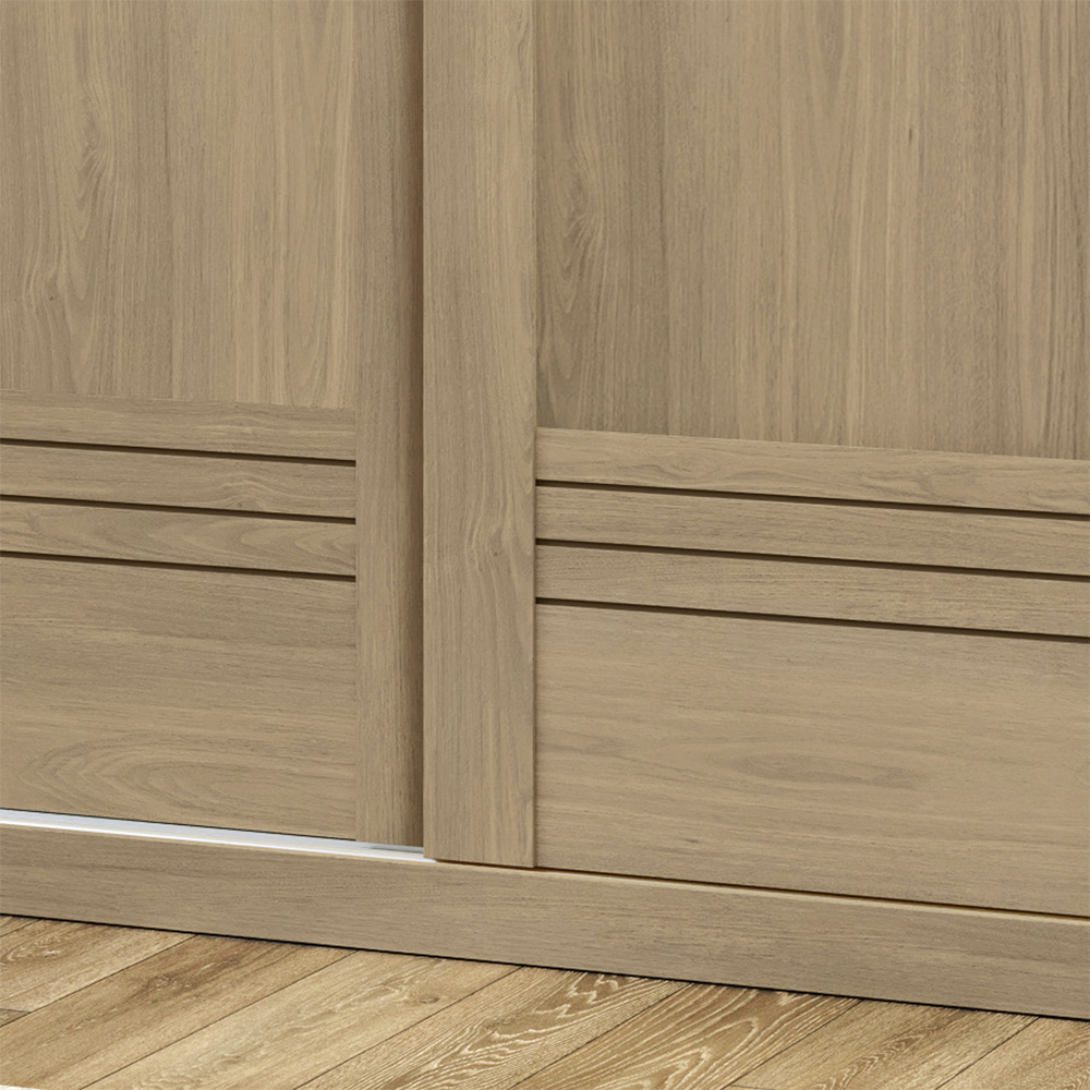 Guarda Roupa Casal 2PT Correr MDF 231 cm TPL RD033 Castanho MXM